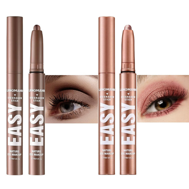 Eyeshadow Stick Set, 8 Colors Matte Professional Bright-Colored Contouring and Highlight Eyeshadow Stick, Cream Waterproof Long Lasting High Pigmented Eye Shadow. (8, EYESHADOW B)