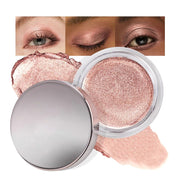 Cream Glitter Light Champagne Shimmer Metallic Eyeshadow Palette Makeup, Mini Instant Holographic Eyeshadow for Women, Sombras Crema Para Ojos, Talc, Paraben & Cruelty Free, 730