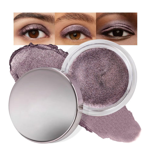 Cream Glitter Light Champagne Shimmer Metallic Eyeshadow Palette Makeup, Mini Instant Holographic Eyeshadow for Women, Sombras Crema Para Ojos, Talc, Paraben & Cruelty Free, 730