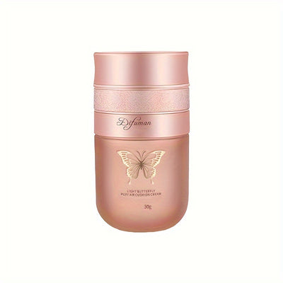 Light Butterfly PU Air Cushion Foundation - Natural Look, Moisturizing Concealer Cream with Glycerin, Coverage for All Skin Types, Delicate & Smooth Texture, 30g - Luxe Ladies Moda