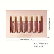 Matte Nude Liquid Lipstick Set – Long-Lasting, Waterproof Pink & Brown Lipstick Bundle for Women - Luxe Ladies Moda