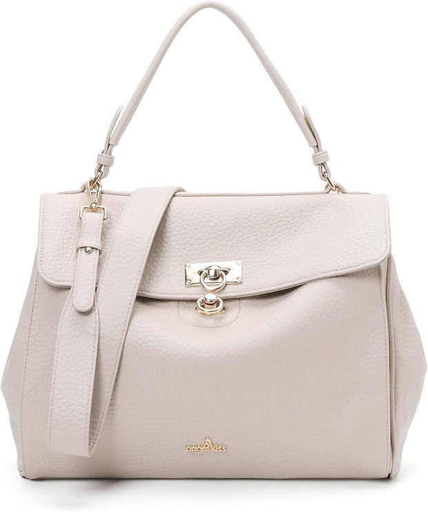 Satchel Purses and Handbags for Women Soft Vegan Leather Tote Shoulder Bag Top Handle with Crossbody Strap