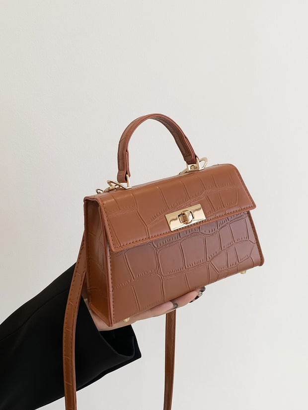 Mini Fashion Solid Color Flip Pu Handbag Square Bag , Burgundy Bag, Bag, & New Year Ideal Gift Gift BagMerry - Luxe Ladies Moda