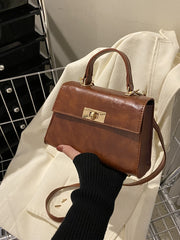 Mini Fashion Solid Color Flip Pu Handbag Square Bag , Burgundy Bag, Bag, & New Year Ideal Gift Gift BagMerry - Luxe Ladies Moda