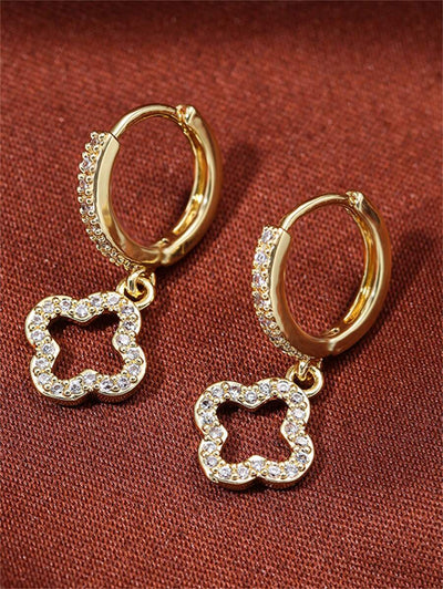 1pc Cubic Zirconia Butterfly Drop Earrings Copper Jewelry - Luxe Ladies Moda