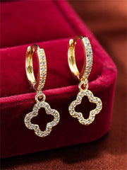 1pc Cubic Zirconia Butterfly Drop Earrings Copper Jewelry - Luxe Ladies Moda