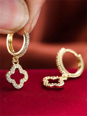 1pc Cubic Zirconia Butterfly Drop Earrings Copper Jewelry - Luxe Ladies Moda
