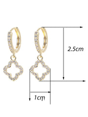 1pc Cubic Zirconia Butterfly Drop Earrings Copper Jewelry - Luxe Ladies Moda