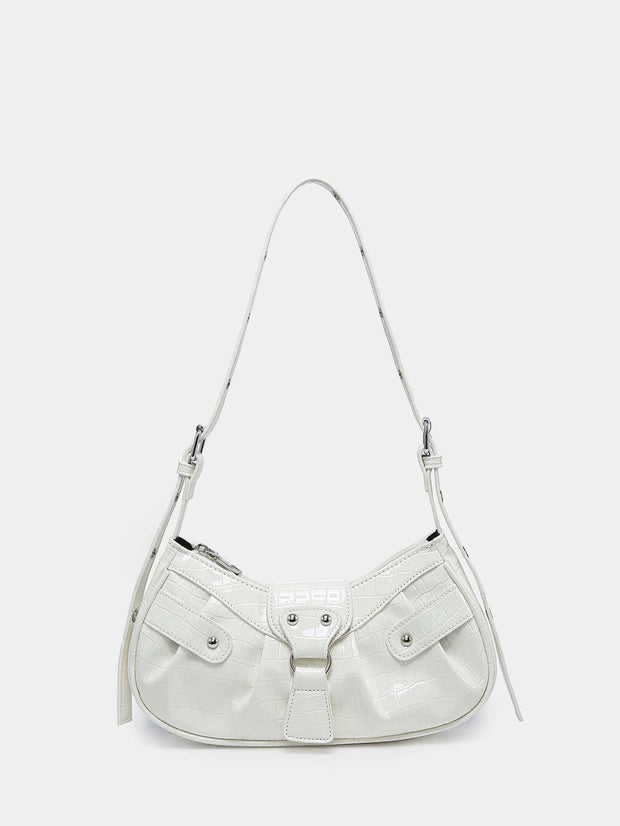 Vintage Music Festival Rivet Decor Crossbody Bag – Pleated Flap Shoulder Bag for Women - Luxe Ladies Moda