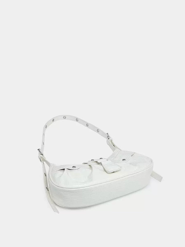 Vintage Music Festival Rivet Decor Crossbody Bag – Pleated Flap Shoulder Bag for Women - Luxe Ladies Moda