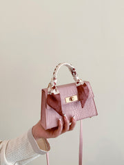 Mini Fashion Solid Color Flip Pu Handbag Square Bag , Burgundy Bag, Bag, & New Year Ideal Gift Gift BagMerry - Luxe Ladies Moda