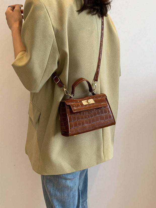 Mini Fashion Solid Color Flip Pu Handbag Square Bag , Burgundy Bag, Bag, & New Year Ideal Gift Gift BagMerry - Luxe Ladies Moda