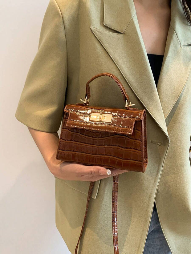 Mini Fashion Solid Color Flip Pu Handbag Square Bag , Burgundy Bag, Bag, & New Year Ideal Gift Gift BagMerry - Luxe Ladies Moda