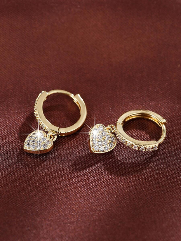 1pc Cubic Zirconia Butterfly Drop Earrings Copper Jewelry - Luxe Ladies Moda