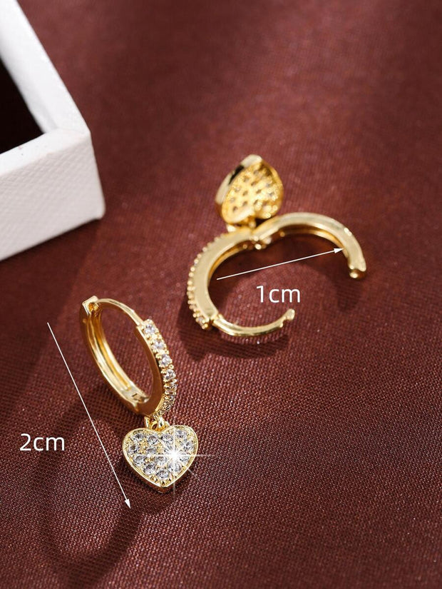 1pc Cubic Zirconia Butterfly Drop Earrings Copper Jewelry - Luxe Ladies Moda