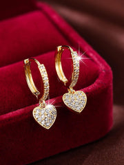 1pc Cubic Zirconia Butterfly Drop Earrings Copper Jewelry - Luxe Ladies Moda