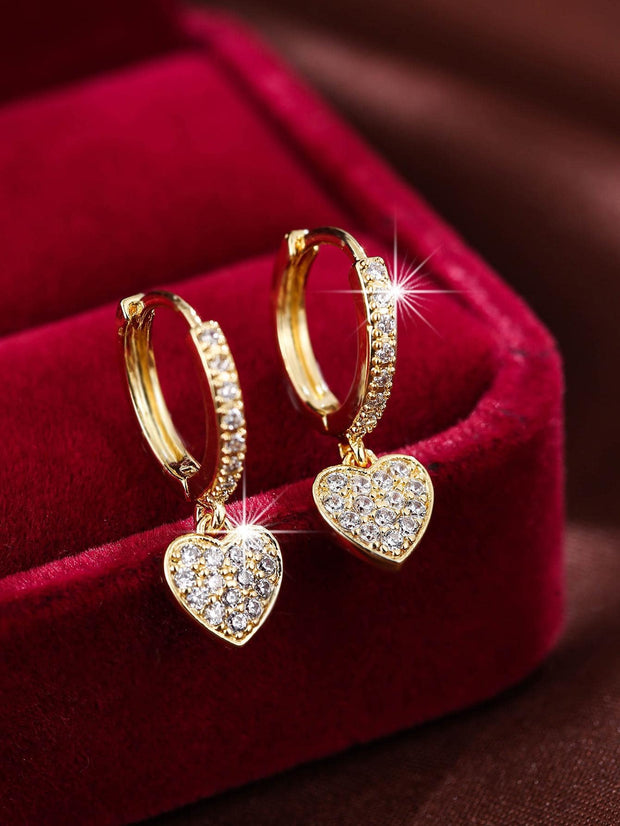 1pc Cubic Zirconia Butterfly Drop Earrings Copper Jewelry - Luxe Ladies Moda