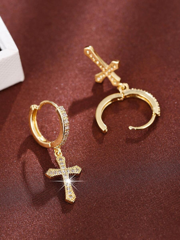1pc Cubic Zirconia Butterfly Drop Earrings Copper Jewelry - Luxe Ladies Moda