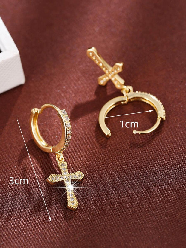 1pc Cubic Zirconia Butterfly Drop Earrings Copper Jewelry - Luxe Ladies Moda