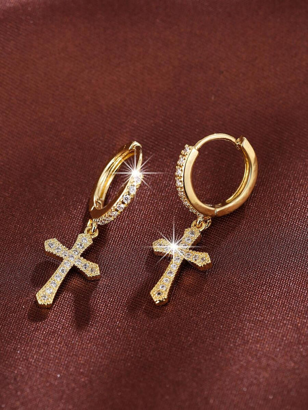 1pc Cubic Zirconia Butterfly Drop Earrings Copper Jewelry - Luxe Ladies Moda