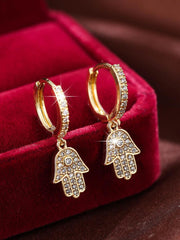 1pc Cubic Zirconia Butterfly Drop Earrings Copper Jewelry - Luxe Ladies Moda