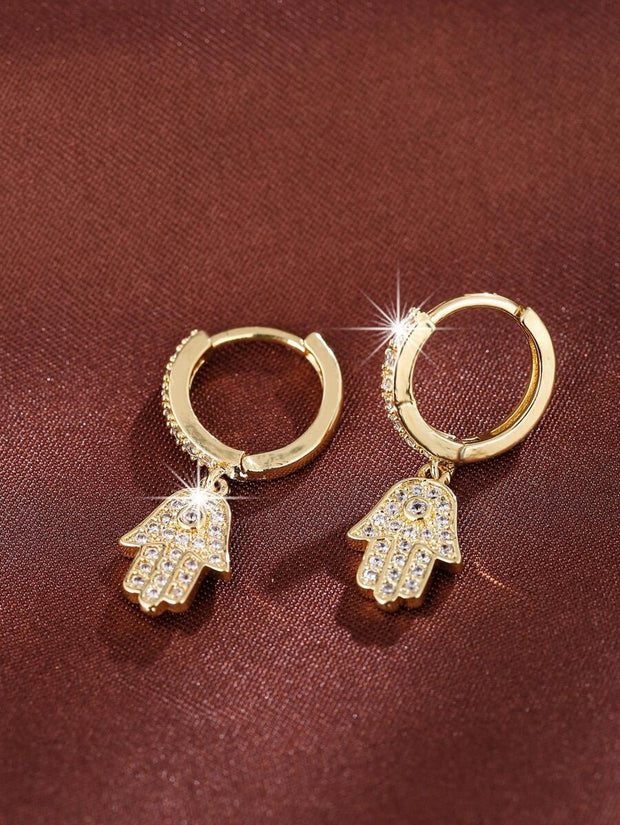 1pc Cubic Zirconia Butterfly Drop Earrings Copper Jewelry - Luxe Ladies Moda