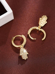 1pc Cubic Zirconia Butterfly Drop Earrings Copper Jewelry - Luxe Ladies Moda