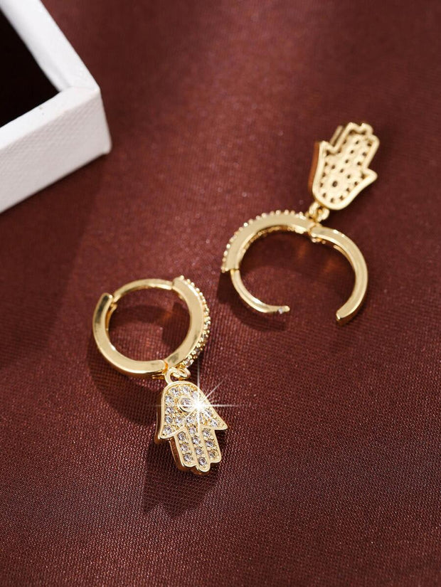 1pc Cubic Zirconia Butterfly Drop Earrings Copper Jewelry - Luxe Ladies Moda