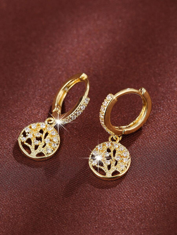 1pc Cubic Zirconia Butterfly Drop Earrings Copper Jewelry - Luxe Ladies Moda