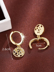 1pc Cubic Zirconia Butterfly Drop Earrings Copper Jewelry - Luxe Ladies Moda