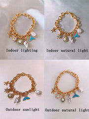 1pc Vacation Style Starfish & Shell Pendant Bracelet - Luxe Ladies Moda