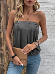 Women’s Strapless Top – Stretchy Tube Top for Casual or Layered Outfits - Luxe Ladies Moda