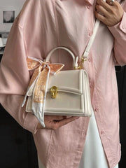 Bow Decor Mini Flap Square Bag – Lightweight Business Casual Purse - Luxe Ladies Moda