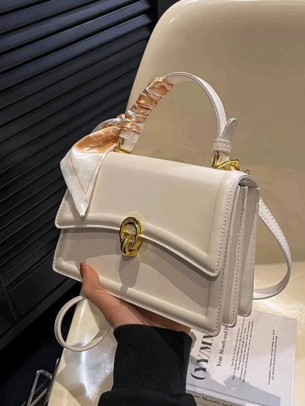 Bow Decor Mini Flap Square Bag – Lightweight Business Casual Purse - Luxe Ladies Moda
