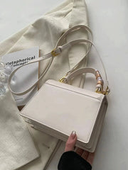 Bow Decor Mini Flap Square Bag – Lightweight Business Casual Purse - Luxe Ladies Moda