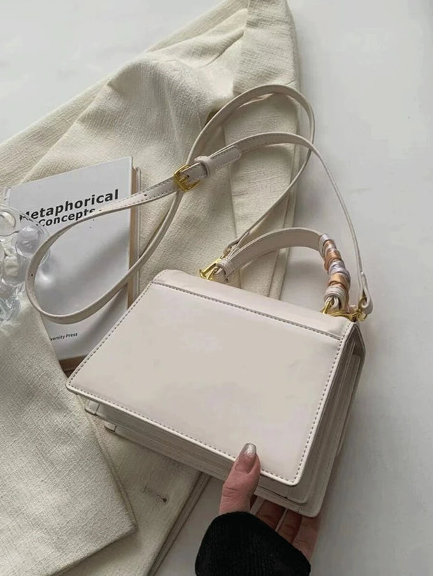 Bow Decor Mini Flap Square Bag – Lightweight Business Casual Purse - Luxe Ladies Moda
