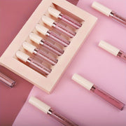 Matte Nude Liquid Lipstick Set – Long-Lasting, Waterproof Pink & Brown Lipstick Bundle for Women - Luxe Ladies Moda