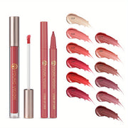 Lipstick and Lip Liner Set - Long-Lasting Color for Full, Defined Lips - Smooth Application - Essential Beauty Kit for Everyday & Special Occasions! - Luxe Ladies Moda