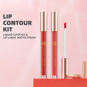 Lipstick and Lip Liner Set - Long-Lasting Color for Full, Defined Lips - Smooth Application - Essential Beauty Kit for Everyday & Special Occasions! - Luxe Ladies Moda