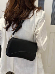 Minimalist Solid Color Shoulder Flap Bag, Classic Textured Crossbody Bag Purse For Women - Luxe Ladies Moda