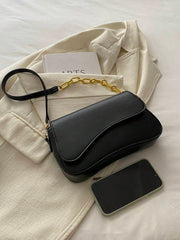 Minimalist Solid Color Shoulder Flap Bag, Classic Textured Crossbody Bag Purse For Women - Luxe Ladies Moda