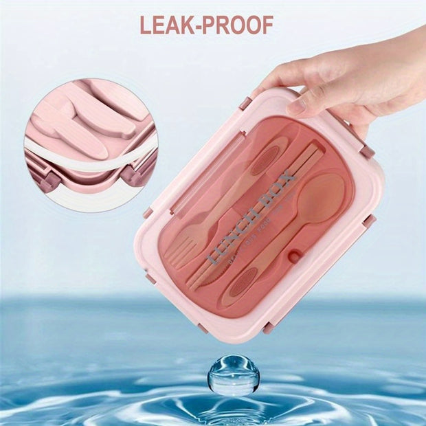Bento Box for Adult, 1200 ML Lunch Containers for Adults, LeakProof Lunch Box with Utensils, BPA Free, 3 Compartment Bento Box Microwave Safe - Luxe Ladies Moda