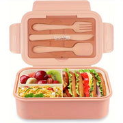 Bento Box for Adult, 1200 ML Lunch Containers for Adults, LeakProof Lunch Box with Utensils, BPA Free, 3 Compartment Bento Box Microwave Safe - Luxe Ladies Moda