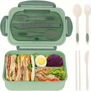 Bento Box for Adult, 1200 ML Lunch Containers for Adults, LeakProof Lunch Box with Utensils, BPA Free, 3 Compartment Bento Box Microwave Safe - Luxe Ladies Moda