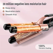 5-in-1 Waver Curling Iron Wand Set – Fast Heating 3 Barrel Hair Crimper for All Hair Types - Luxe Ladies Moda