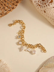 1pc Vacation Style Starfish & Shell Pendant Bracelet - Luxe Ladies Moda