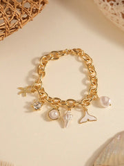 1pc Vacation Style Starfish & Shell Pendant Bracelet - Luxe Ladies Moda