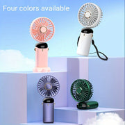 Portable Mini Handheld Fan - 5000mAh USB Rechargeable, Touch Control, 5-Speed Foldable Fan, LED Display, For Home, Office, Outdoor Hand Held/Desk/Neck Fan 3 In 1 Mini Fan With Base - Luxe Ladies Moda