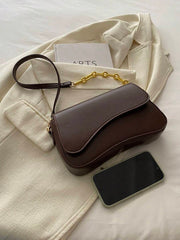 Minimalist Solid Color Shoulder Flap Bag, Classic Textured Crossbody Bag Purse For Women - Luxe Ladies Moda