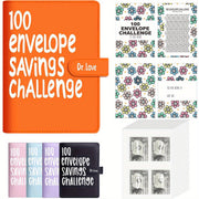 [Upgraded Version] 100 Envelope Savings Challenge Binder – Budget Planner & Money Organizer for Easy Budgeting - Luxe Ladies Moda